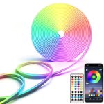 Tira de Neón LED Autrucker 15m RGB IP65 con Control App y Mando