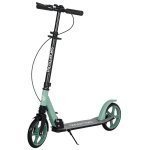 Monopattino pieghevole Welltin doppio freno manubrio regolabile verde