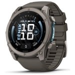Garmin fēnix 9 GPS Bluetooth Wi-Fi 51mm Titanio con correa de silicona en gris