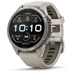 Garmin fēnix 9 Pro Bluetooth GPS 43mm Titanio con correa de silicona en blanco