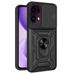 Funda para móvil Cool Hard Ring plástico PC TPU aluminio negro para OPPO Reno16 F 5G y FS 5G