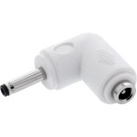 Adaptador DC InLine 90 deg Branco