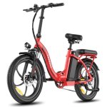 Bicicleta elétrica FAFREES F20+ 250W dobrável suspensão dianteira