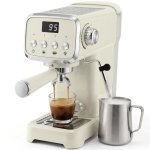 Cafetière expresso semiautomatique Rolipo 1350W 20 Bars 1,2 L avec buse vapeur