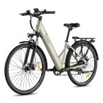 Bicicleta Elétrica Fafrees F28 Pro Motor 250W Bateria 36V 15Ah Bege