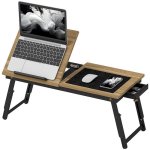 Mesa para portátil Homcom plegable ajustable con cajón para cama y sofá