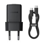 Carregador Baseus USB-C 30W Power Delivery Carga Rápida Preto