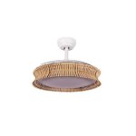 Ventilador de Techo con Luz FM 69W 107cm 6 Velocidades Aspas Retráctiles Silencioso con Mando