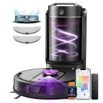 Aspirador Robô Vactidy W15 Com Esvaziamento Automatico Navegação LiDAR 10.000 Pa