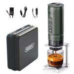 Cafetière portable HiBREW H4C 120 W 20 Bars avec batterie amovible verte
