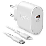 Carregador SBS TETRKITPD20LIGW USB-C Lightning 20W