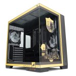 Torre PC Forgeon Tiberium EVO Torre ATX ARGB USB-C Cristal Templado Negra House Pride Hufflepuff