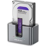 Docking station Qoltec HDD/SSD 2,5" 3,5" M.2 USB-C Polímero Preto
