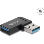 Adaptador USB Delock USB-A macho a USB-A hembra 3.2 Gen 2 10 Gbps Angulado