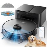 Aspirador Robô com Mopa Teendow D65s Max Com Esvaziamento Automatico Navegação LiDAR 6000 Pa