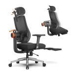Chaise Ergonomique Newtral MagicH-BPro Repose-pieds pliable 4D accoudoirs reglables