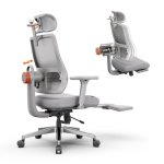 Chaise ergonomique Newtral MagicH-BPro avec repose-pieds et support lombaire