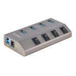 Hub StarTech.com 4 ports USB 3.2 Gen 1 5 Gbps avec interrupteurs individuels