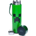 Bouteille Isotherme Puckator Creeper Minecraft Thermomètre Digital 450 ml