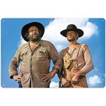 Placa Metálica 3d Bud Spencer & Terence Hill Cielo Azul