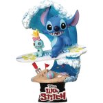 Diorama Stitch Surfeando Lilo & Stitch Disney 15 Cms