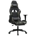 Silla Gaming VidaXL Cuero Sintético con Función de Masaje Negro
