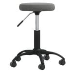 Chaise de bureau VIDAXL 333175 Gris ajustable velours acier