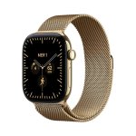 Apple Watch Series 12 GPS + Cellular 46mm Caja de Titanio Oro con Correa Milanese Loop Oro M/L