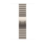 Bracelet Apple Watch acier inox 46 mm naturel fermeture butterfly