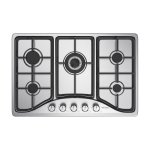 Placa de cocina de gas IsEasy MGBS-765 5 quemadores acero inoxidable