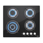 Plaque de cuisson gaz IsEasy MGBG-604B 4 foyers verre