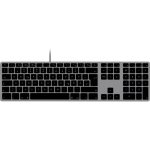 Teclado Matias FK318CB-DE mecánico aluminio Space Grau QWERTZ Alemania