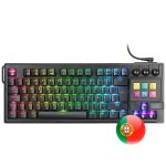 Tastatur Mars Gaming MK-MASTER TKL mechanisch SmartDeck LCD Hot-swap Portugiesisch
