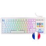 Clavier Mars Gaming MK-MASTER TKL blanc avec SmartDeck LCD et switches Hot-swap