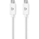 Cable USB-C a USB-C Nedis USB 2.0 60W Power Delivery 1m Blanco