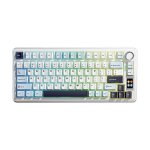 Tastatur Aula S75 Pro Kabellos 75% RGB Hot Swap Weiß Blau Lila