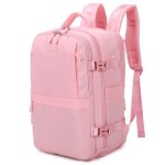 Mochila de Cabina Raykong Expandible 20L Impermeable Compatible con Portátil 14" Rosa