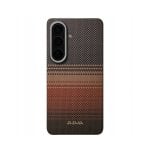 Funda pour mobile PITAKA Ultra Fine Fibre d'Aramide Rouge Marron pour Galaxy S26