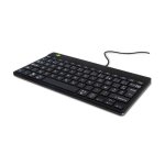Tastatur R-Go Tools Compact Break AZERTY kabelgebunden schwarz mit LED-Pausenanzeige