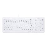 Clavier Cherry AK-C7000F-UVS-W/FR Compact AZERTY USB Étanche IP68 Blanc