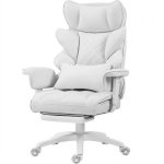 Silla de oficina gaming Dowinx QL-66B1 reclinable 90°-135° tejido transpirable blanco