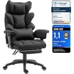 Silla Ergonómica de Oficina Dowinx QL-66B1 Reclinable 90°-135° 150 kg Soporte lumbar PU Respaldo reforzado