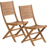Sillas de jardín plegables Fieldmann FDZN 4012-T Pack 2 Acacia