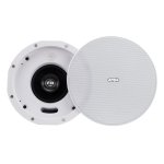 Colunas ATEN coaxiais de teto 2 vias com fios 30W RMS brancas