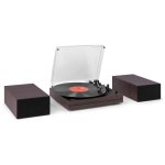 Tocadiscos Audizio Akron Altavoces Integrados Bluetooth Madera Oscura