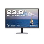 Monitor PC JAPANNEXT 23,8" WQHD IPS 75Hz Bianco Professionale