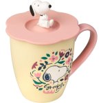 Taza 3d Snoopy Con Tapa Cerámica 350 Mls
