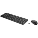 Teclado HP 235 sem fios de membrana com rato ótico preto
