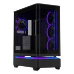 Caixa PC ASUS PRIME AP304 TG ARGB preta com 4 ventoinhas ARGB
