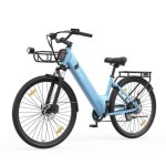 Bicicleta Eléctrica Urbana Velopro C1pro 250W 36V 18Ah Azul Cielo